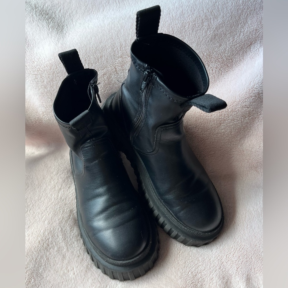 Zara Kids Leather Boots - Lightly Worn
